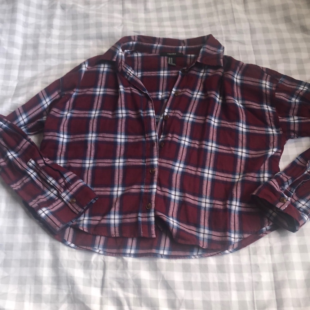 Forever 21 Cropped Flannel